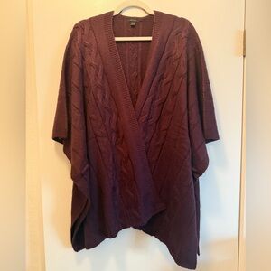 Ann Tayler knitted wrap, shawl in color deep red Wine. size One Size fits most